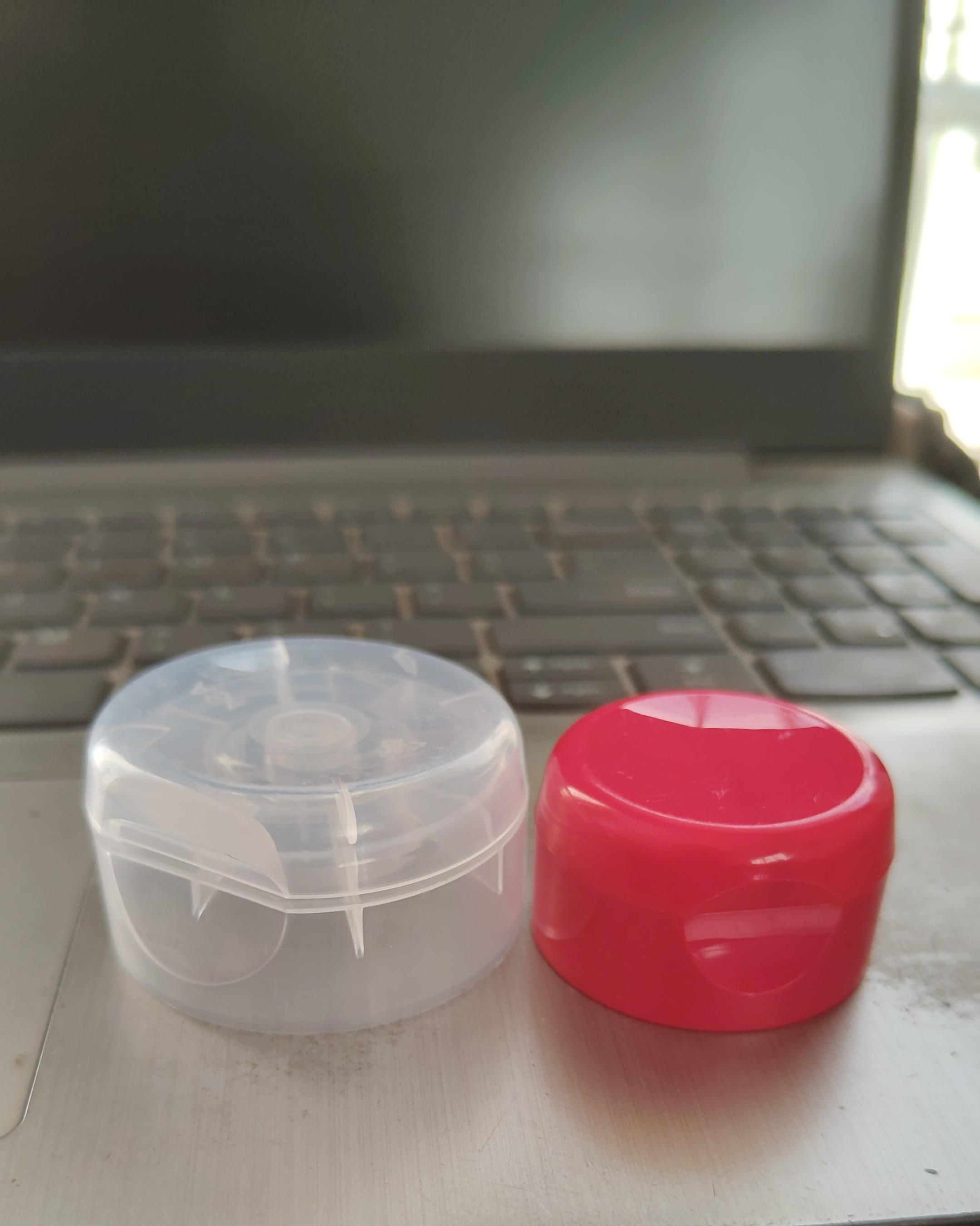 Snap on flip top cap