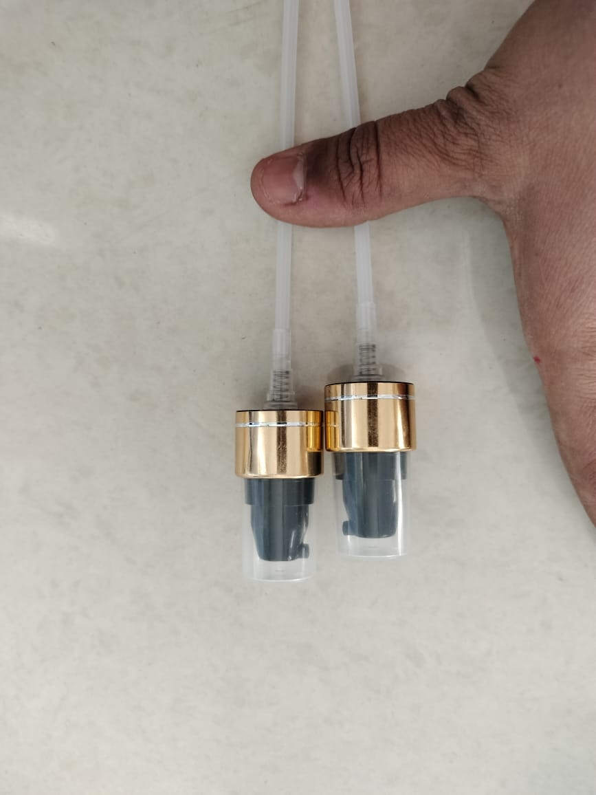 20mm Black serum pump with golden sleeve diomand cutt ring